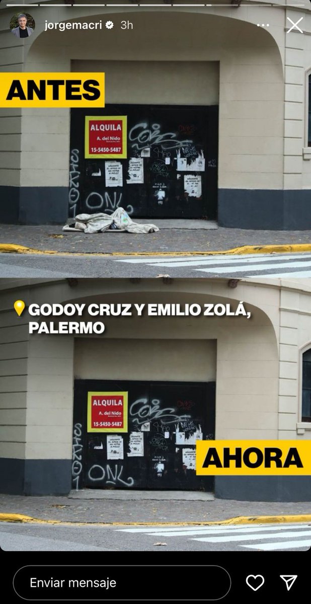 somoscorta's tweet photo. Jorge Macri compartió en sus stories de Instagram el "Operativo especial de orden y limpieza" que realizó el Gobierno de la Ciudad en Recoleta y Palermo. 

https://t.co/Mg8GNMN23n