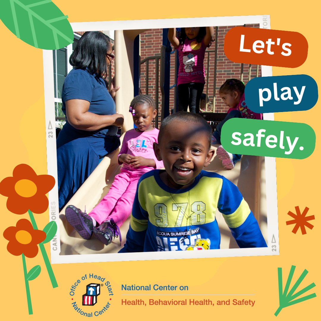 🛝 #NationalPlaygroundSafetyWeek is April 22–26, but you can help keep children safe on the playground all year long by protecting them from the sun, preventing injuries, and using active supervision.