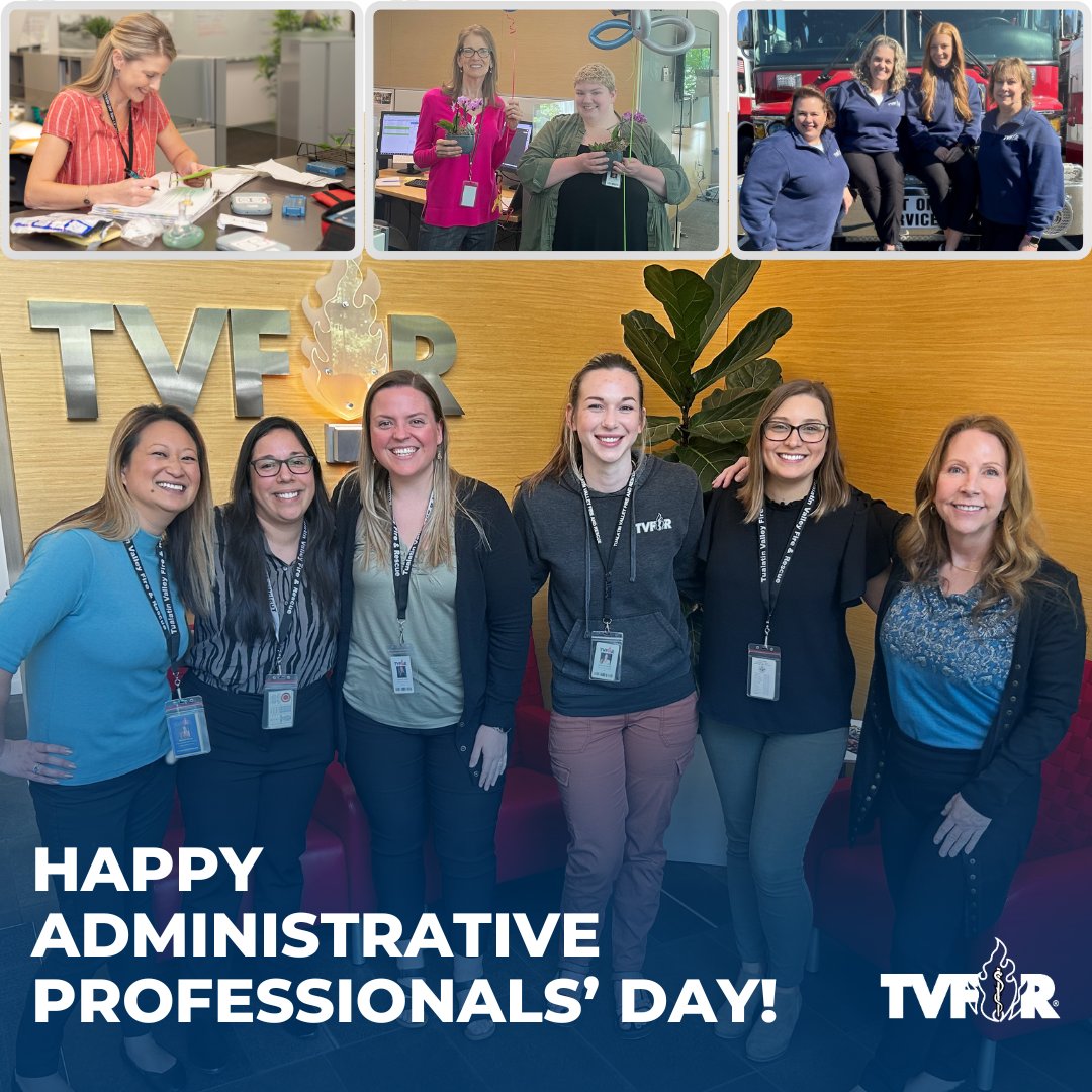 Today, we're shining the spotlight on the amazing administrative and executive assistants who are the backbone of our fire District. Without them, our daily operations wouldn't be half as efficient. Thank you, admins! #AdministrativeProfessionalsDay