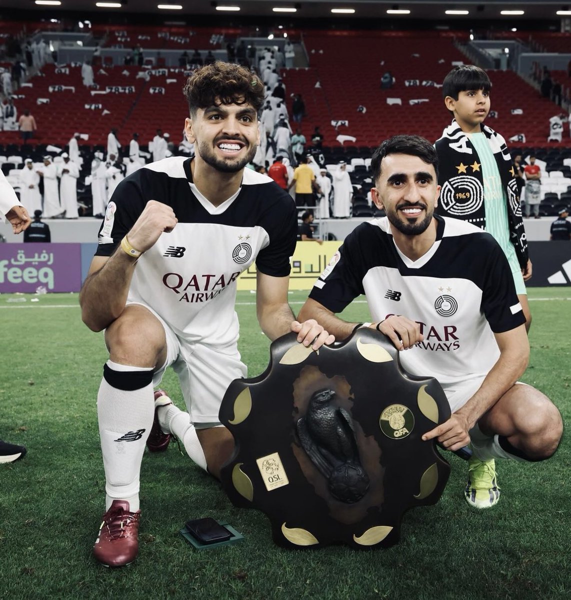 🏆 Congratulations to Amin Hazbavi and Al Sadd for clinching the Qatar Stars League title. The 20-year-old defender was key in marshalling Al Sadd's backline, leading to the fewest goals conceded in Qatar's top-flight (17). 🇶🇦