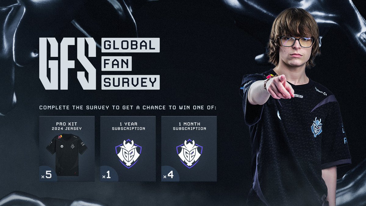 Want the G2 Jersey buff? Complete the fan survey for a chance to win a G2 Jersey go.g2esports.com/AprilSurveyDan…