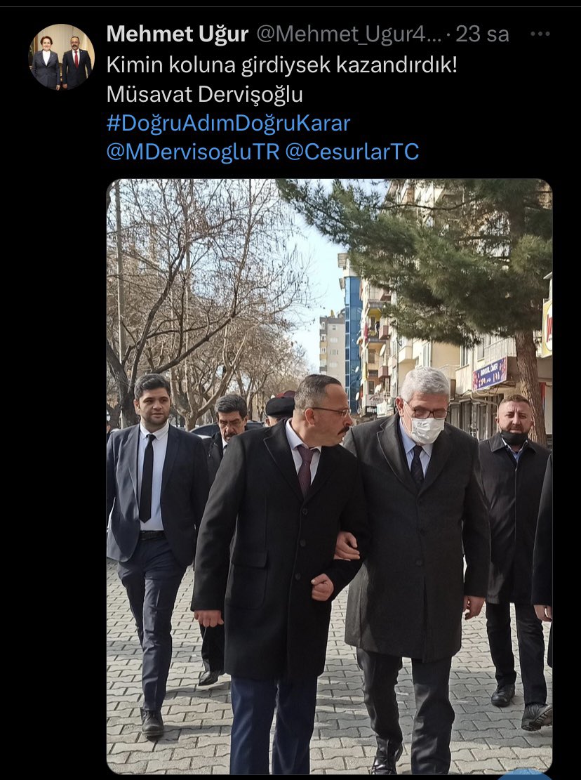 İYİ Parti Konya’da ikiye bölündü❗️❗️ İYİ Parti Konya İl Başkanı Kadir Ulusoy, Mehmet Tolga Akalın’a desteğini açık bir şekilde gösterdi. Ulusoy’un başkanlık seçiminde hiç ayrılmadan arkasında duran, seçimi kazanmasında ciddi destek ve çalışmaları olan Mehmet Uğur da Müsavat