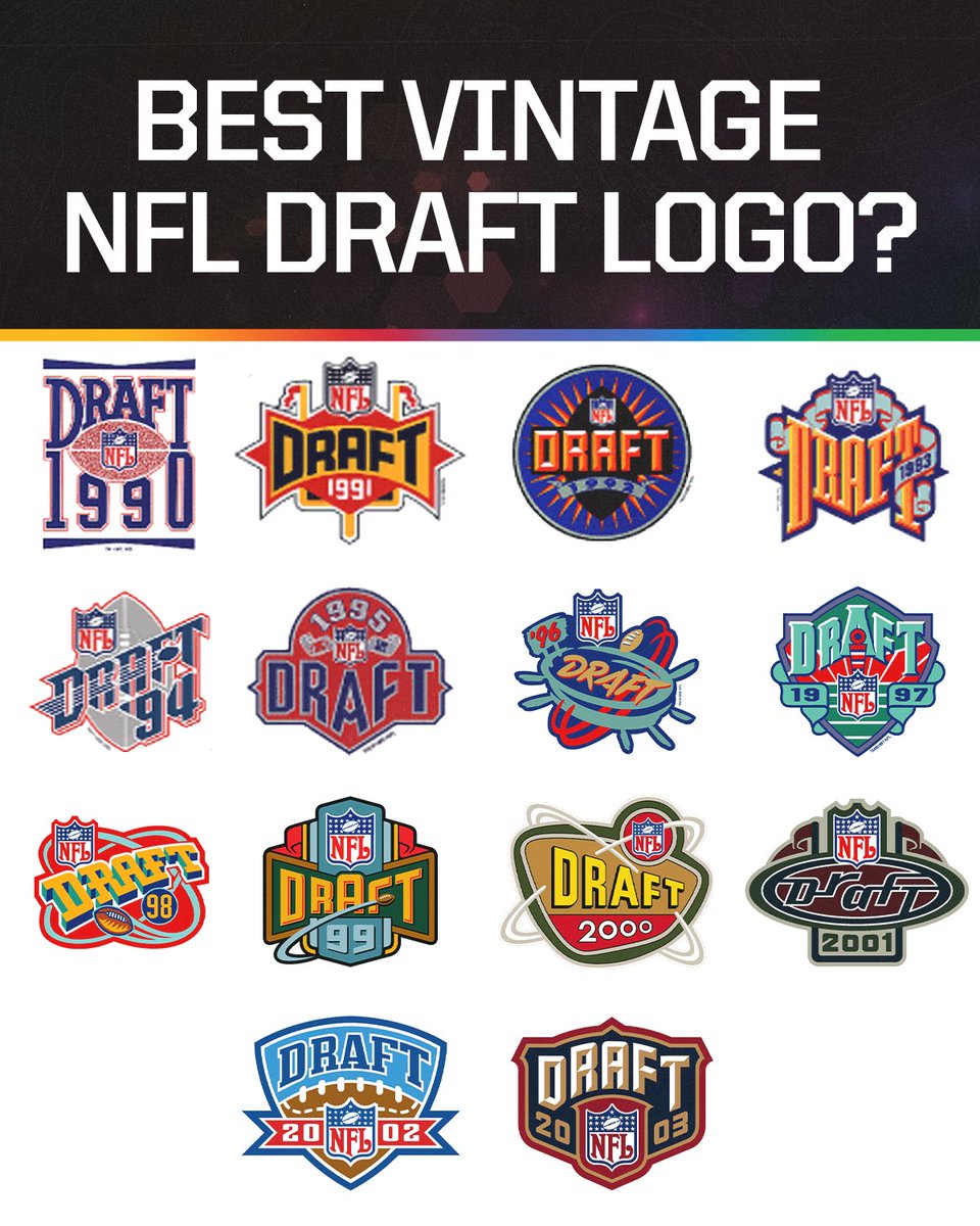 Which vintage NFL draft logo tops the rest?