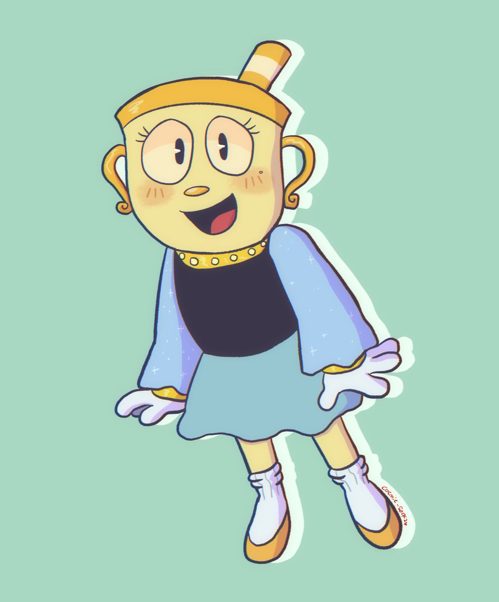 cosmicsockz15's tweet photo. I haven’t drawn mrs. Chalice in a while

[ #cuphead #mrschalice ] https://t.co/TDnk02ynLD