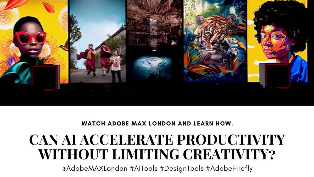 Can AI design tools accelerate productivity without limiting your creativity? Watch Adobe MAX London and learn how.
#AIDesign #AITools #Adobe #AdobeMAXLondon #AshleyStill #AdobeFirefly #designinspiration #creativitytools 
ow.ly/wHqe50Rnxf0