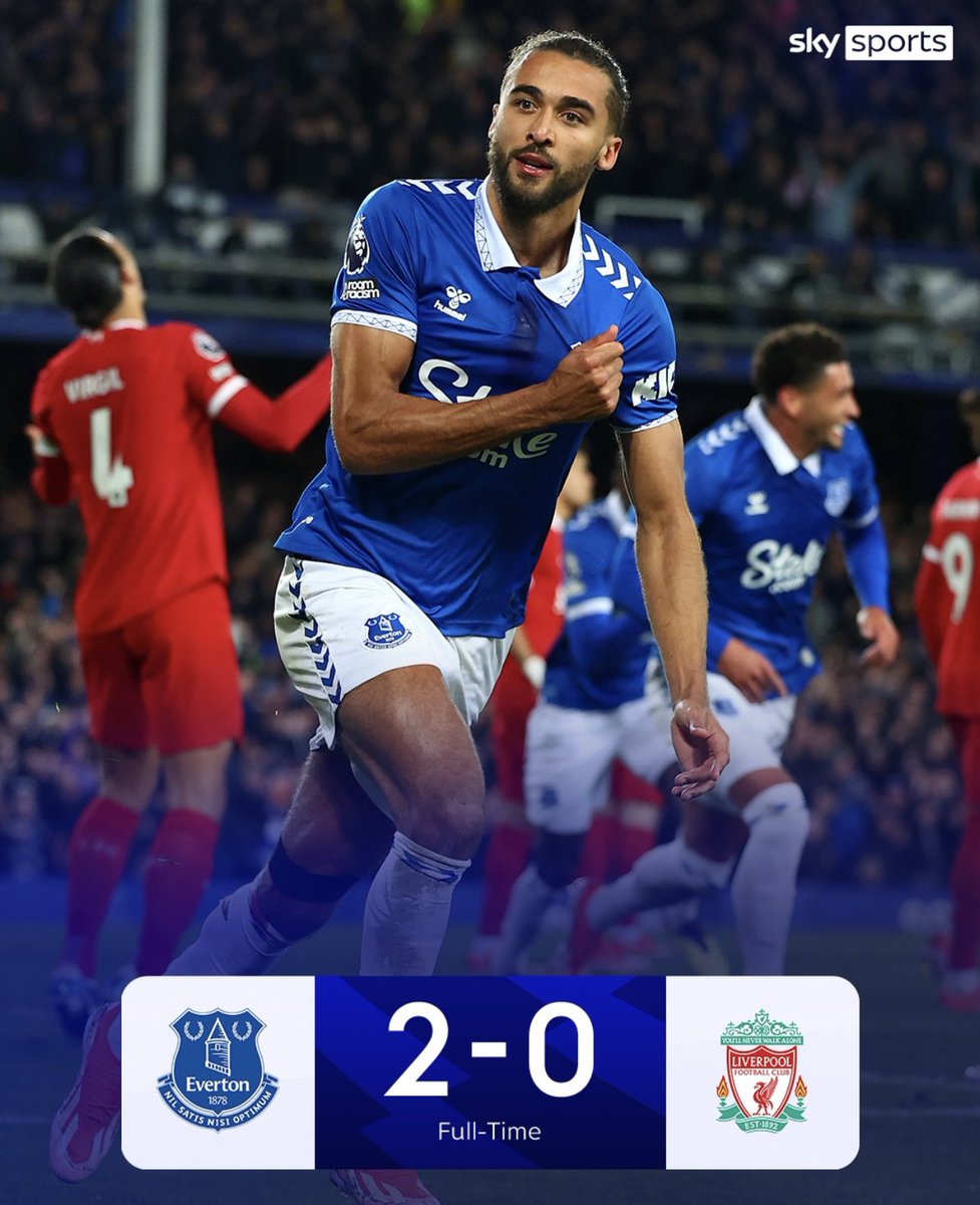 The last time Everton defeated Liverpool was in 2010, with Mikel Arteta scoring 👀. Has this result ended Liverpool’s title hopes? Everton are surely safe now. #MerseysideDerby #Everton #Liverpool #PremierLeague