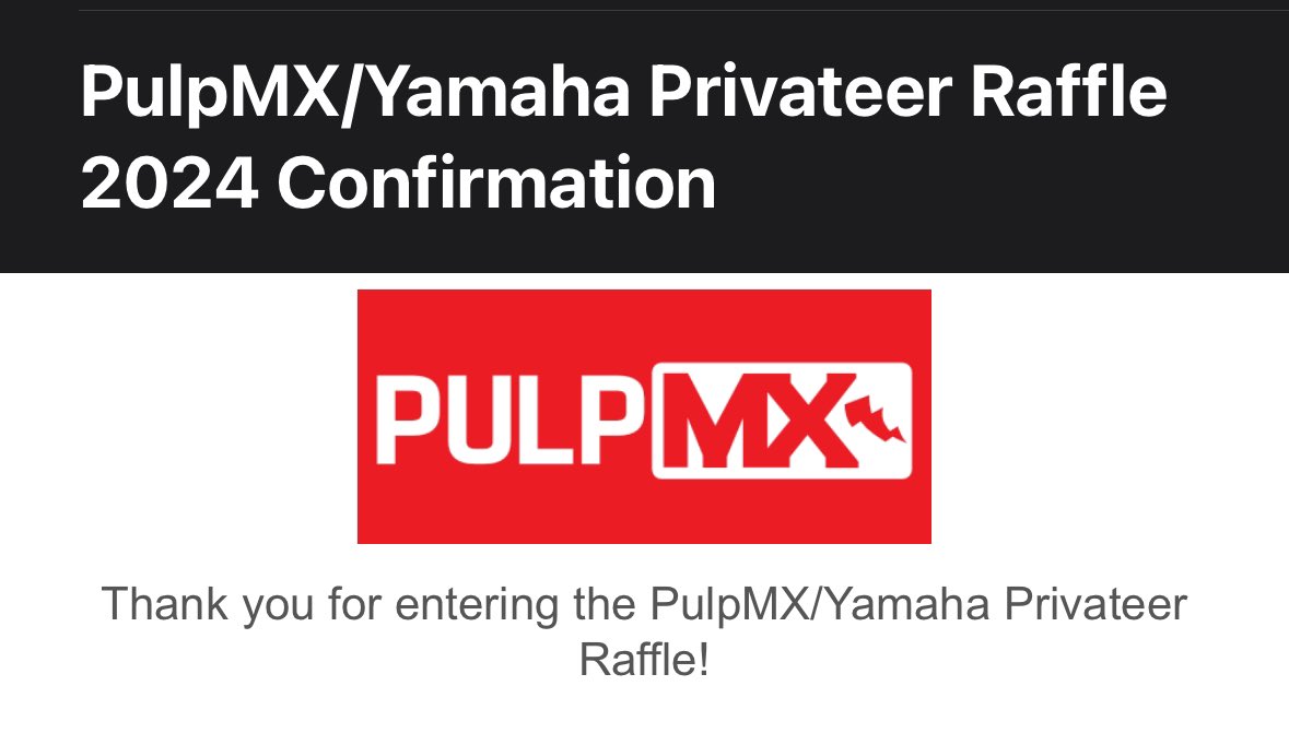 Such an awesome way to support the privateers. Thanks <a href="/pulpmx/">Steve Matthes</a>