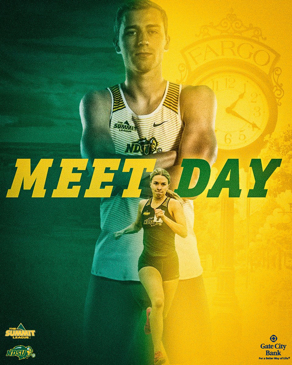 Off to the Drake Relays! Drake Relays ⏰: 4:30 PM 📌: Des Moines, IA 🏟️: Drake Stadium 📊: GoBison.com/TF_Results