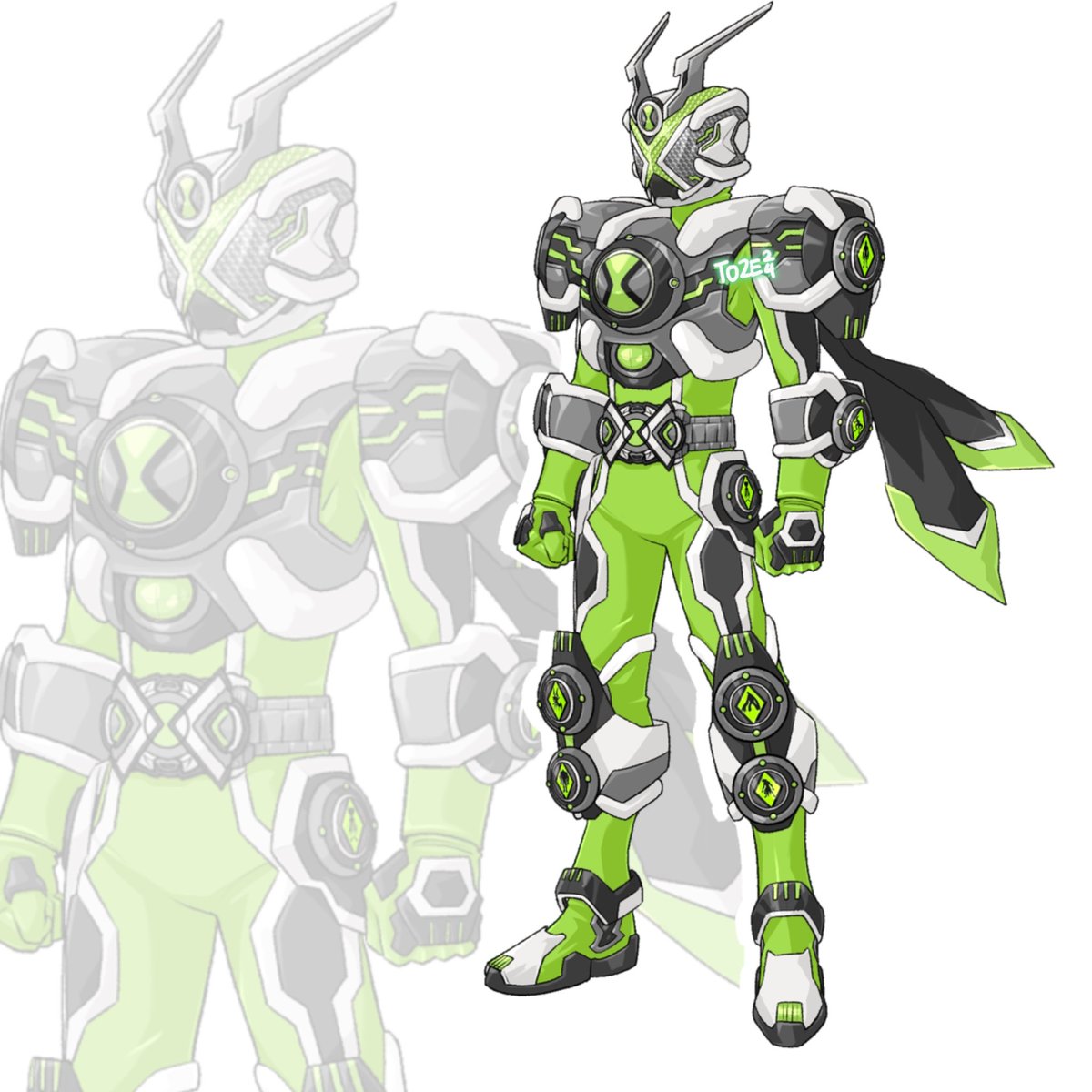 「TokuXBen10Kamen Rider Omnitrix X-Terrest」|TO ZEのイラスト