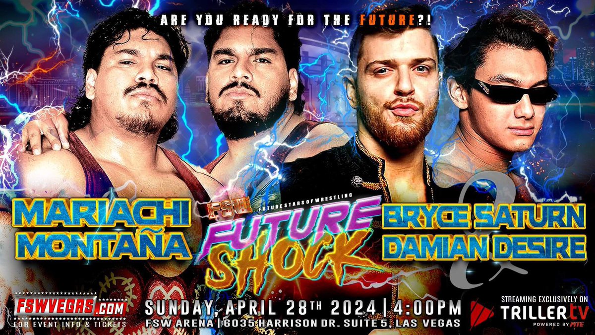 RoMontana26's tweet photo. MONTAÑEROS!! 🏔️〽️🔝 This Sunday! 4pm!
#maineventmontana #montaña #mariachi #music #brothers #family #mariachiproblems #wrestling #wrestler #prowrestling #dad #aew #wwe #tna #fyp #dreams #legacy #fsw #futurestarsofwrestling #lasvegas #lucha #mexico #hispanic #earthquake https://t.co/jaXmcPQXSw