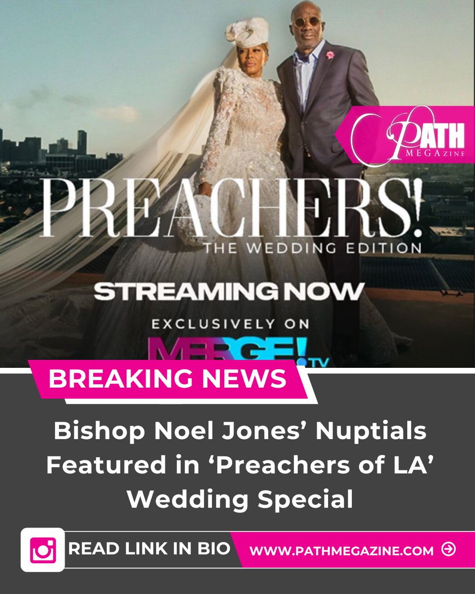 PathMEGAzine's tweet photo. Bishop Noel Jones’ wedding nuptials are being featured in new ‘Preachers of LA’ spin off. Click the link to see the trailer and air dates. -> https://t.co/sf89EG5fJO
.
#Gospel #Christian #preachersofla #ministry #bishopnoeljones #noeljones #trailers #TV https://t.co/vyYFLFkx7s
