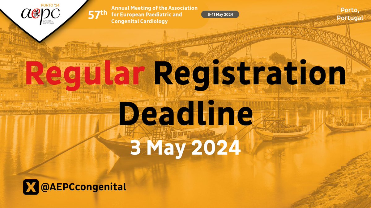 The regular registration deadline for #AEPC2024 is right around the corner - and so is the actual Annual Meeting! 👋Register today and see you soon in Porto 👋 bit.ly/3YwyrkO