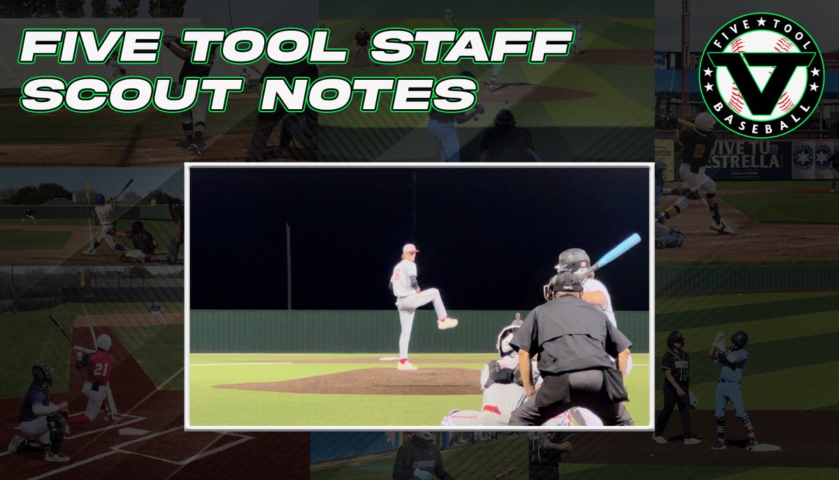 📝Five Tool Staff Scout Notes✅ Alongside our full video coverage, select games with staff scout notes from @FiveToolAZ and @FiveToolTexas this past week. April 16-19: READ » fivetool.org/news/five-tool…