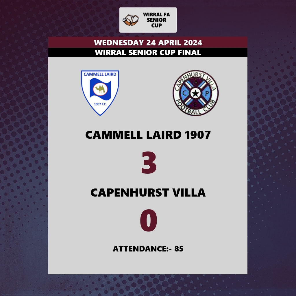 Congratulations to @cammelllairdfc on winning the Wirral Senior Cup