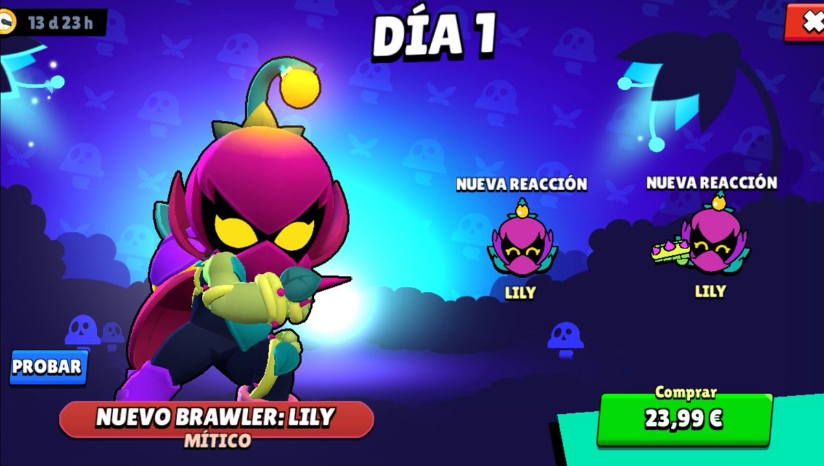 🎁 SORTEO LILY 🎁 🏆 x1 Brawler Lily (oferta) 🍀 REQUISITOS: ⭐ Dar RT ⭐ Seguir a @FFlevi_ ⭐ Seguir a @BScomunidad__ 💬 Comentar un emoji Ganador en 4 días. #BrawlStars