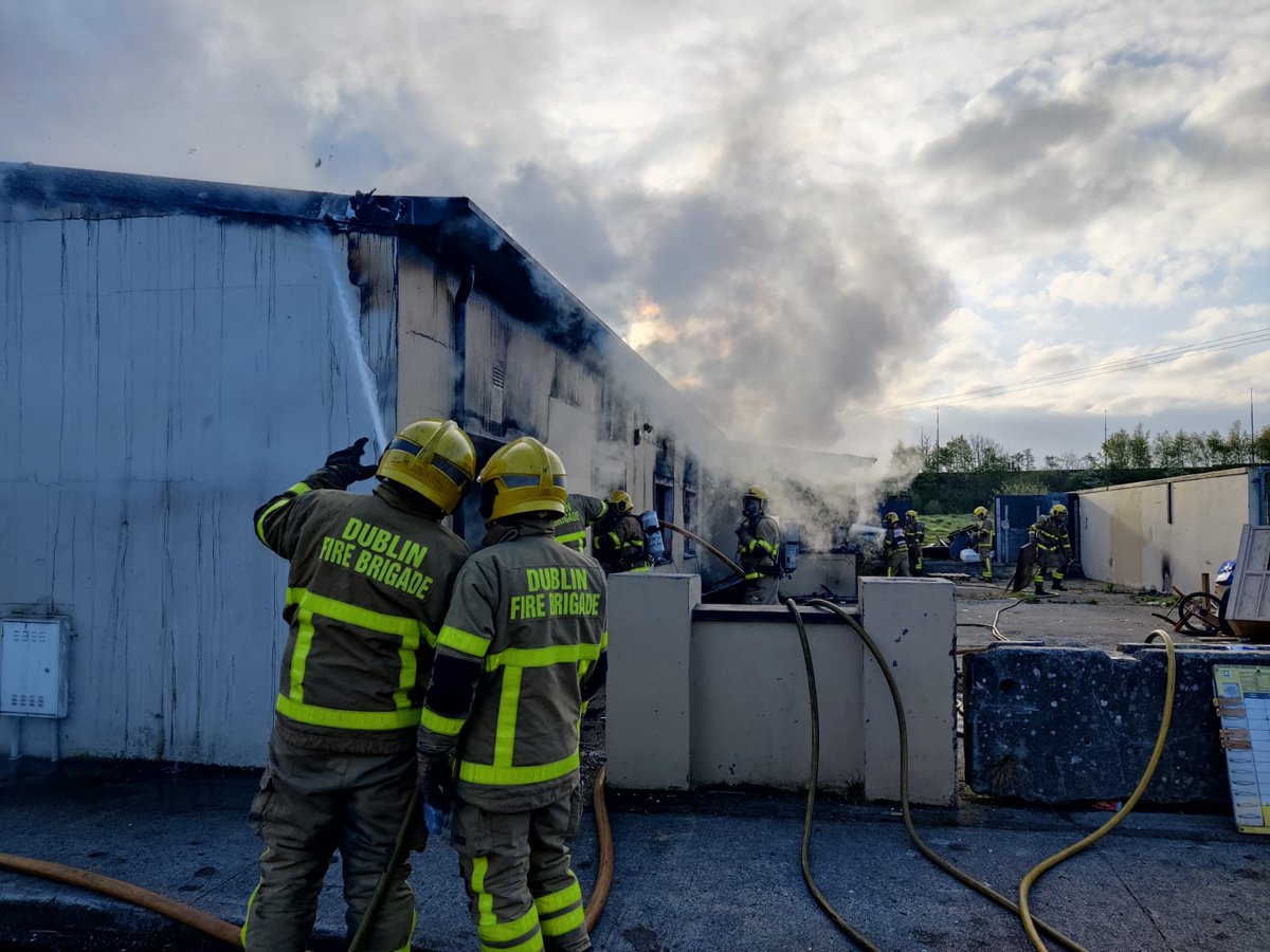Firefighters from Tallaght and Dolphins Barn stations responded to reports of a fire in Kishoge earlier this morning Firefighters fought a well established fire and the assistance of @gardainfo @ESBNetworks @GasNetIrl and @sdublincoco was requested #teamwork