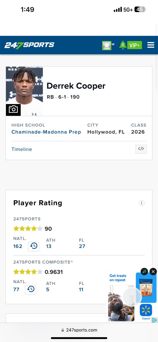 Blessed to ranked on 247sports!! @Coach_Norvell @coach_cristobal @KirbySmartUGA @247recruiting @247Sports @Nadeboyz @coach_aaron_89 @TomLoy247 @SWiltfong_ @cpetagna247 @GregBiggins