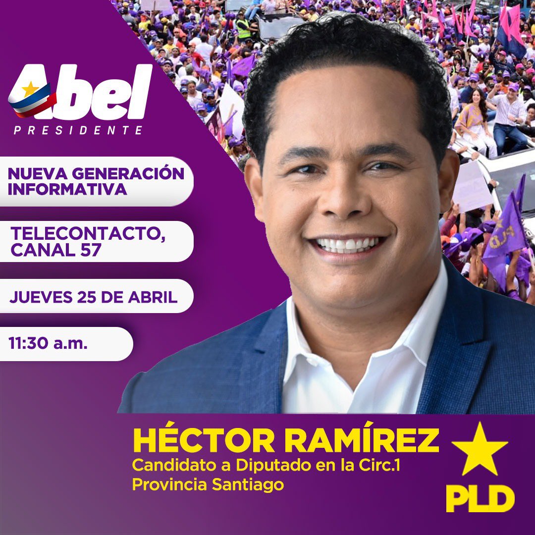 Mañana estaremos participando en el programa Nueva Generación Informativa por Telecontacto, canal 57. 

¡Cuento con tu sintonía! 

#HéctorDiputado
