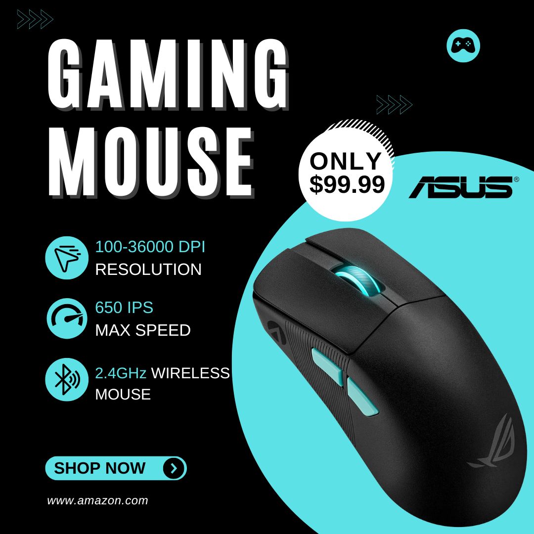 Rp10Raisul's tweet image. ASUS ROG Harpe Gaming Wireless Mouse

Ace Aim Lab Edition 
54g Ultra-Lightweight 
36,000 DPI Sensor
5 Programmable Buttons
Tri-Mode Connectivity (2.4GHz RF, Bluetooth, Wired)
Black

More Details: amazon.com/ASUS-ROG-Ultra…

#wirelessmouse #RGBMousepad #gaming #bhfyp #gamingmouse