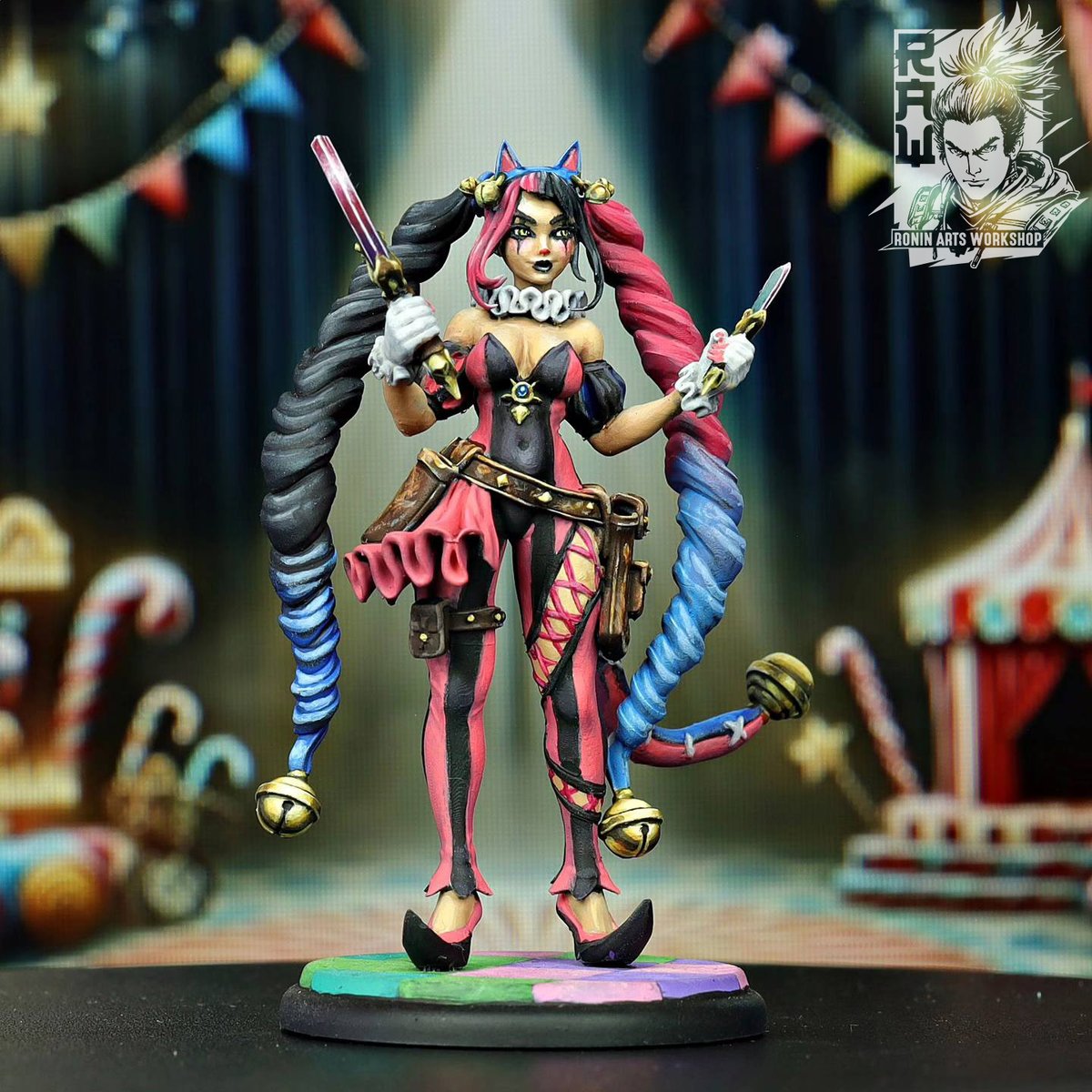 Where are all the clown girl enjoyers around here? 

Also big thanks to our dear friend @BicefaloBG for making this awesome paintjob of Lady Risata!
#3dprinting #warmongers #3dprint #フィギュア #DnD #TRPG