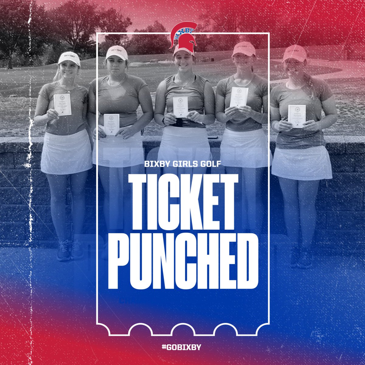 The Bixby Spartan Golf Girls team TICKET PUNCHED! to the State Tournament 🎖️ Taylor Tevis - 4th place finish today #BixbySpartans | #PlayLikeChampions