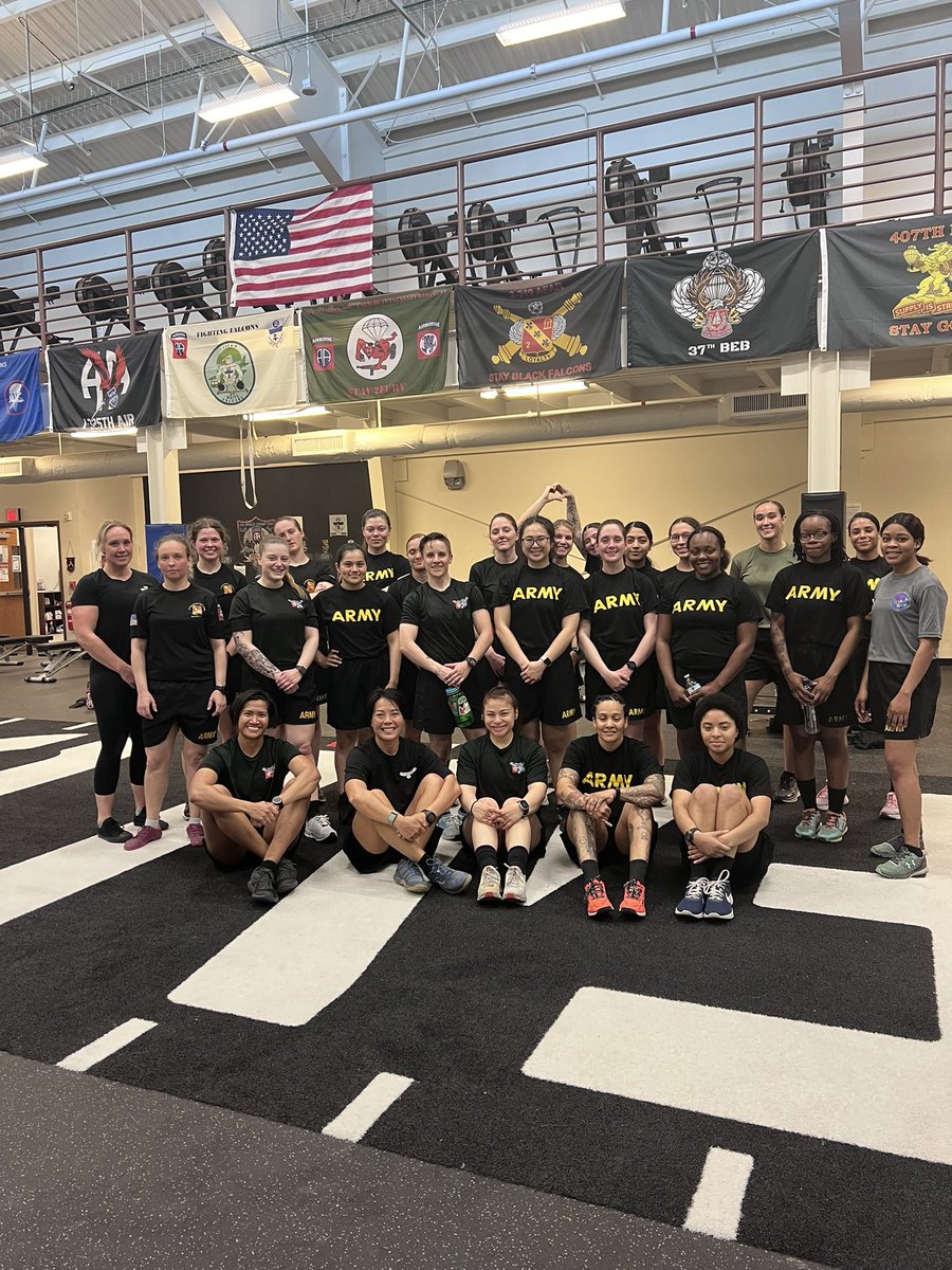 Kristyn Felix (@kristyn_felix1) on Twitter photo Wednesday vibes … LGOP PT (Lady Group of Paratroops!). Great time sweating with this crew! Let’s go!
#WednesdayMotivations
<a href="/82ndABNDiv/">All American Division</a>
<a href="/2BCT_FALCONS/">2nd Brigade, 82nd Airborne Division</a>
<a href="/sukipurdeu/">SKP</a>
<a href="/AA_ATW/">Heather Reilly</a>
<a href="/OrdnanceWarrior/">PetraCasarez</a>
<a href="/M_McDevitt/">Michelle McDevitt</a> Wednesday vibes … LGOP PT (Lady Group of Paratroops!). Great time sweating with this crew! Let’s go!
#WednesdayMotivations
<a href="/82ndABNDiv/">All American Division</a>
<a href="/2BCT_FALCONS/">2nd Brigade, 82nd Airborne Division</a>
<a href="/sukipurdeu/">SKP</a>
<a href="/AA_ATW/">Heather Reilly</a>
<a href="/OrdnanceWarrior/">PetraCasarez</a>
<a href="/M_McDevitt/">Michelle McDevitt</a>