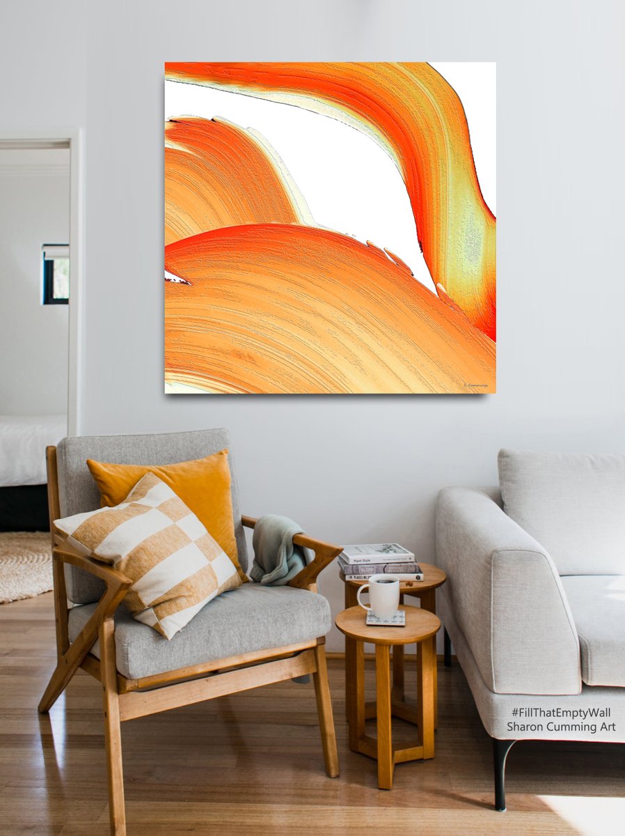 Fire Water ON White 6 Here: fineartamerica.com/featured/fire-… #fire #water #orange #art #abstract #abstractart #abstractpainting #homedecor #interiordecor #buyINTOART #FillThatEmptyWall