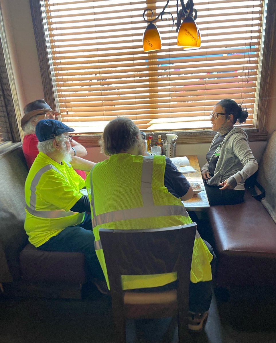 BA Hannah Bernardson met with First Student Champlin @Teamsters committee members this morning for contract negotiations prep and the needs this summer for charter drivers. Wage increases and bid processes are two big topics today. Progress every day! #WorkUnionLiveBetter
