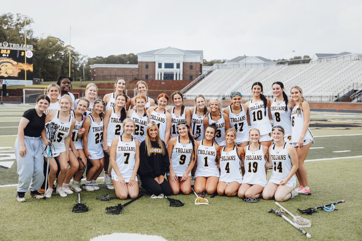 HISTORY MADE: The Trojan girls lacrosse team defeated North Cobb 19-7 to win their first playoff game in school history! They will travel for round 2 of the GHSA playoffs on Friday against West Forsyth beginning at 5:30 pm. Go Trojans! #GoldStandard