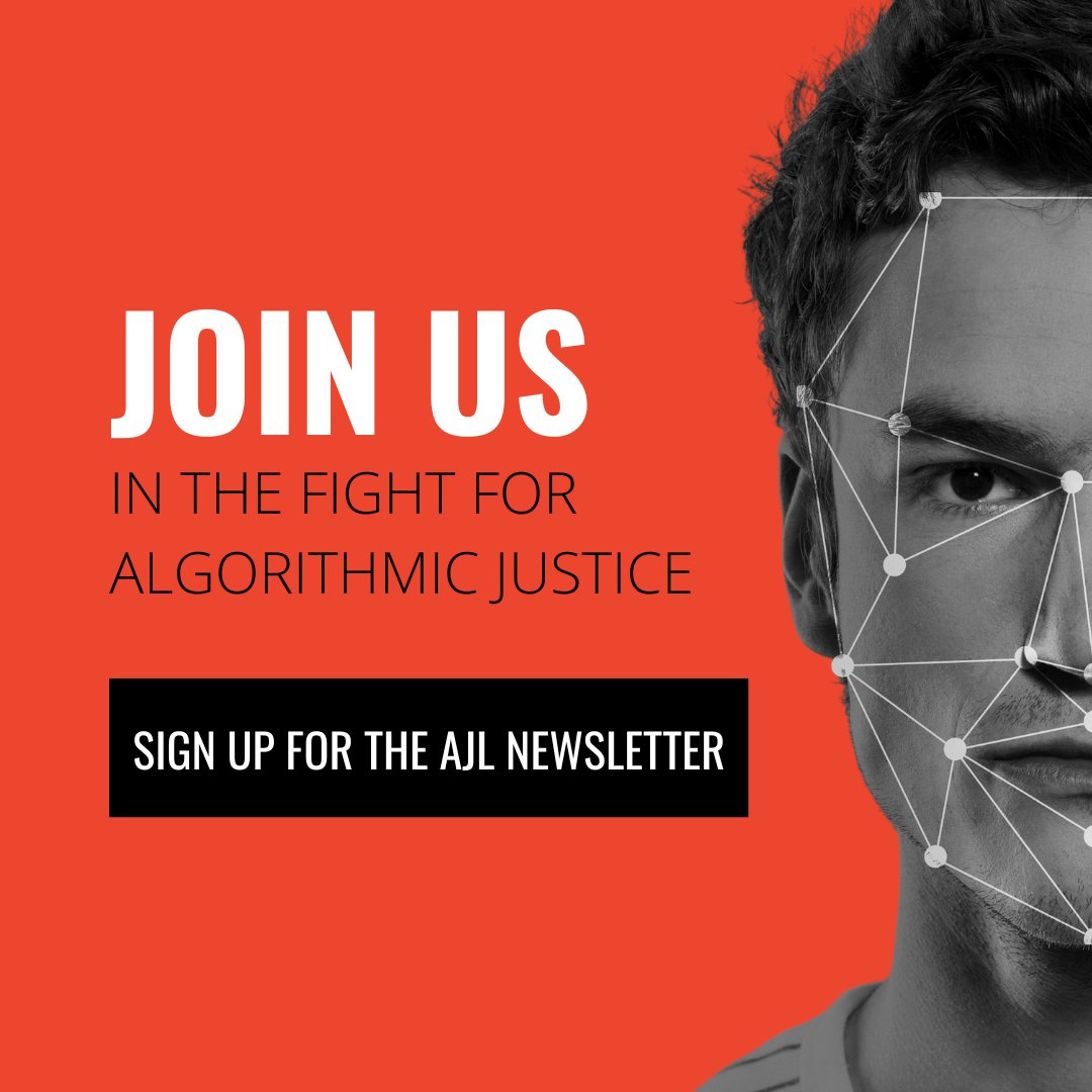 It's time to shift the narrative from #AlgorithmicBias to #AlgorithmicHarm. Exercise your right to critique AI systems! You can substantively change how AI systems are deployed & created. A first step is joining our newsletter, at newsletter.ajl.org.