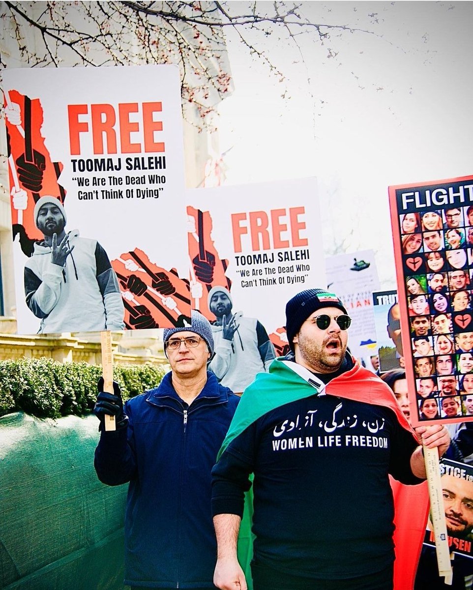 به خیابان‌ها برمیگردیم.
#FreeToomaj 
#WomanLifeFreedom