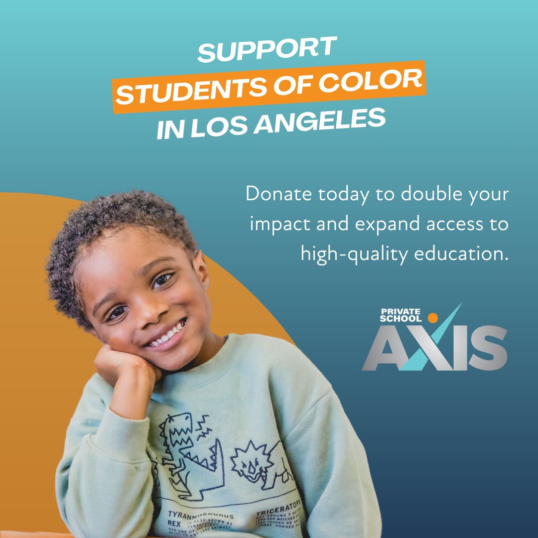 Our friends at Private School Axis – a 501c3 that helps students of color access & thrive in private schools – need your support! Thanks to a generous donor, all donations made by Friday (4/26) will be MATCHED 100% (no limit). Pls help however you can: privateschoolaxis.org/donate