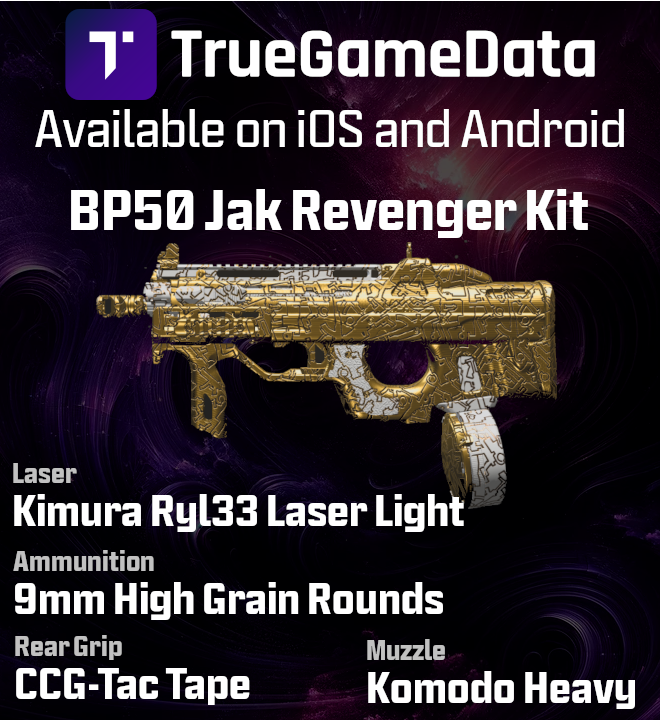 The new BP50 Conversion Kit is an absolutely top tier SMG. Way faster movement speed than the HRM and matches its TTK. It bounces horizontally a lot, the Komodo Heavy helps the most with that Get the TGD app to compare yourself: apps.apple.com/us/app/truegam… play.google.com/store/apps/det…