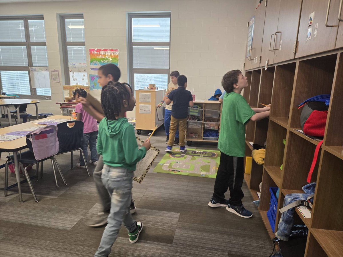 PREPRIDE's tweet image. Math vocabulary, scavenger hunt style!  Students reviewed math and used teamwork to find hidden words.