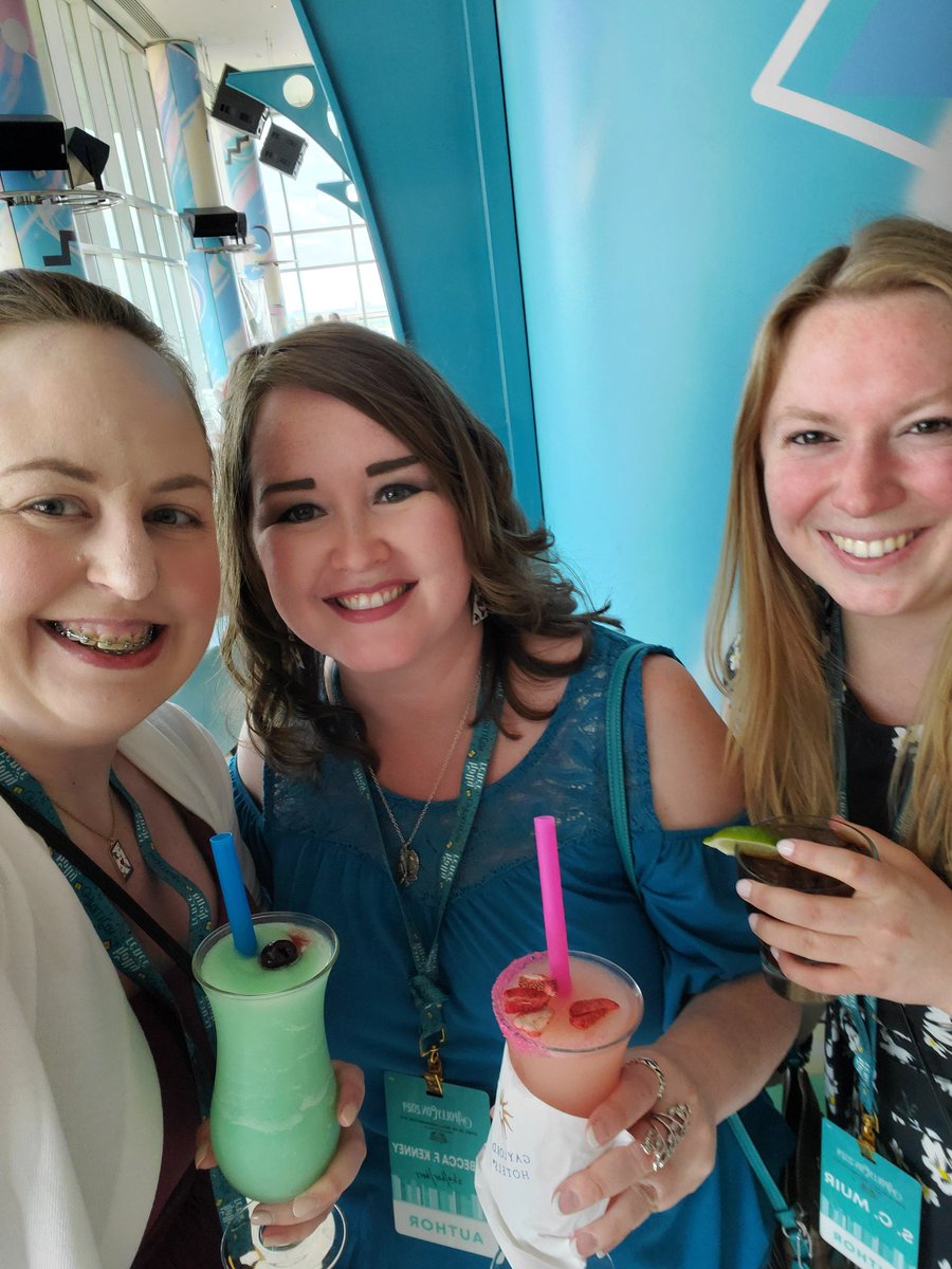 Me with Nicole Northwood and S.C. Muir at the Apollycon author mixer sponsored by @Thebookishbox. So fun!!! I may have fangirled hard several times 😅 mostly inwardly as I met all these amazing authors!