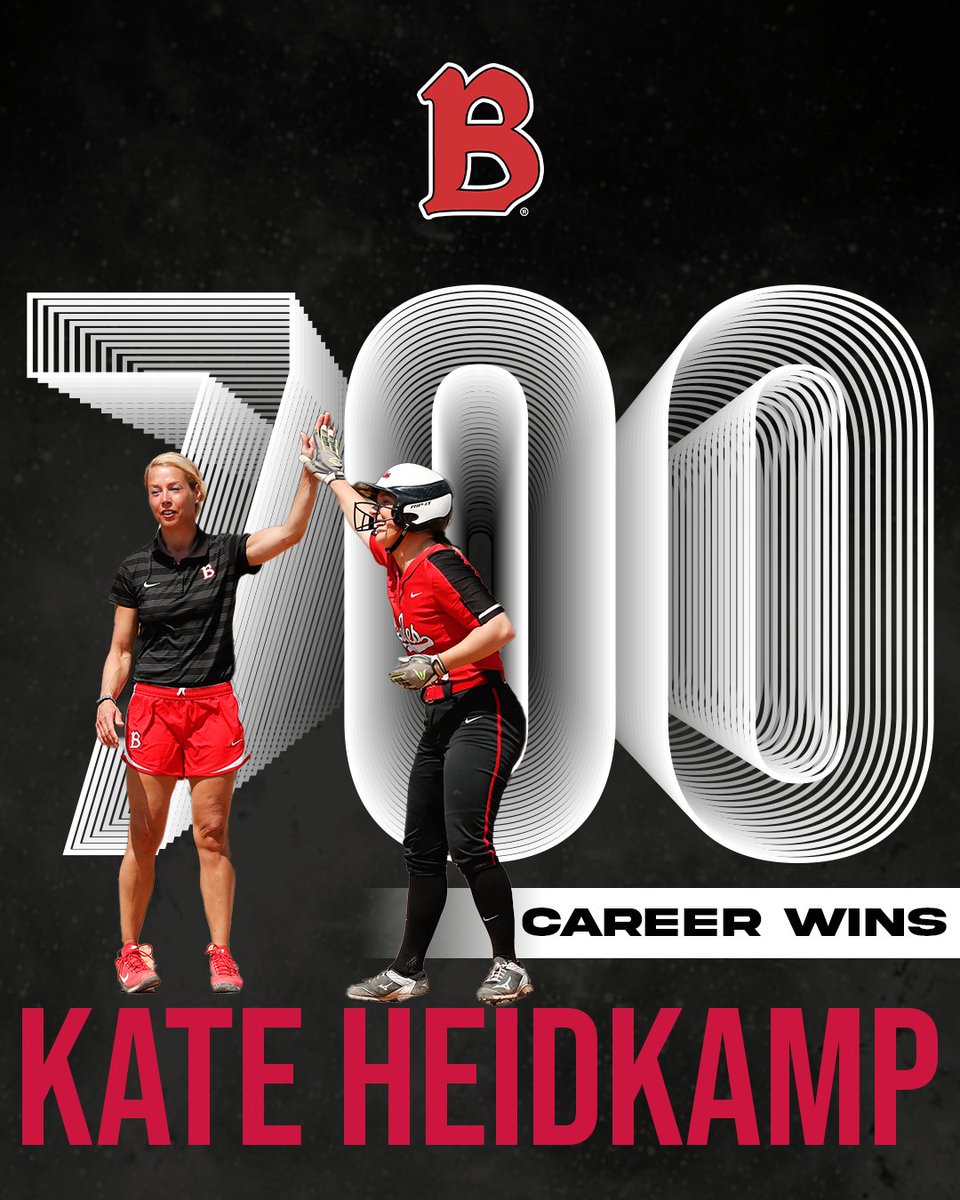 700 WINS!!!! Congrats to @BenUSoftball Head Coach Kate Heidkamp on her 700th career win in the opener against Mount Mary this afternoon