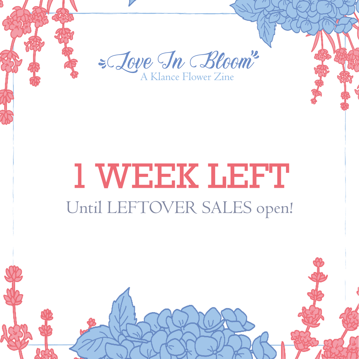 LoveInBloomZine's tweet photo. 🌸 LEFTOVER SALES open in 1 WEEK!

The last chance to get any "Love In Bloom" product!
Is there a specific item from the zine that caught your eye? 🌼

#klance #klancezine #leftoversopen #keithkogane #lancemcclain #vld #vldzine #voltron #voltronzine #keithxlance #laith #vldmerch https://t.co/Z9TJyt0ahH
