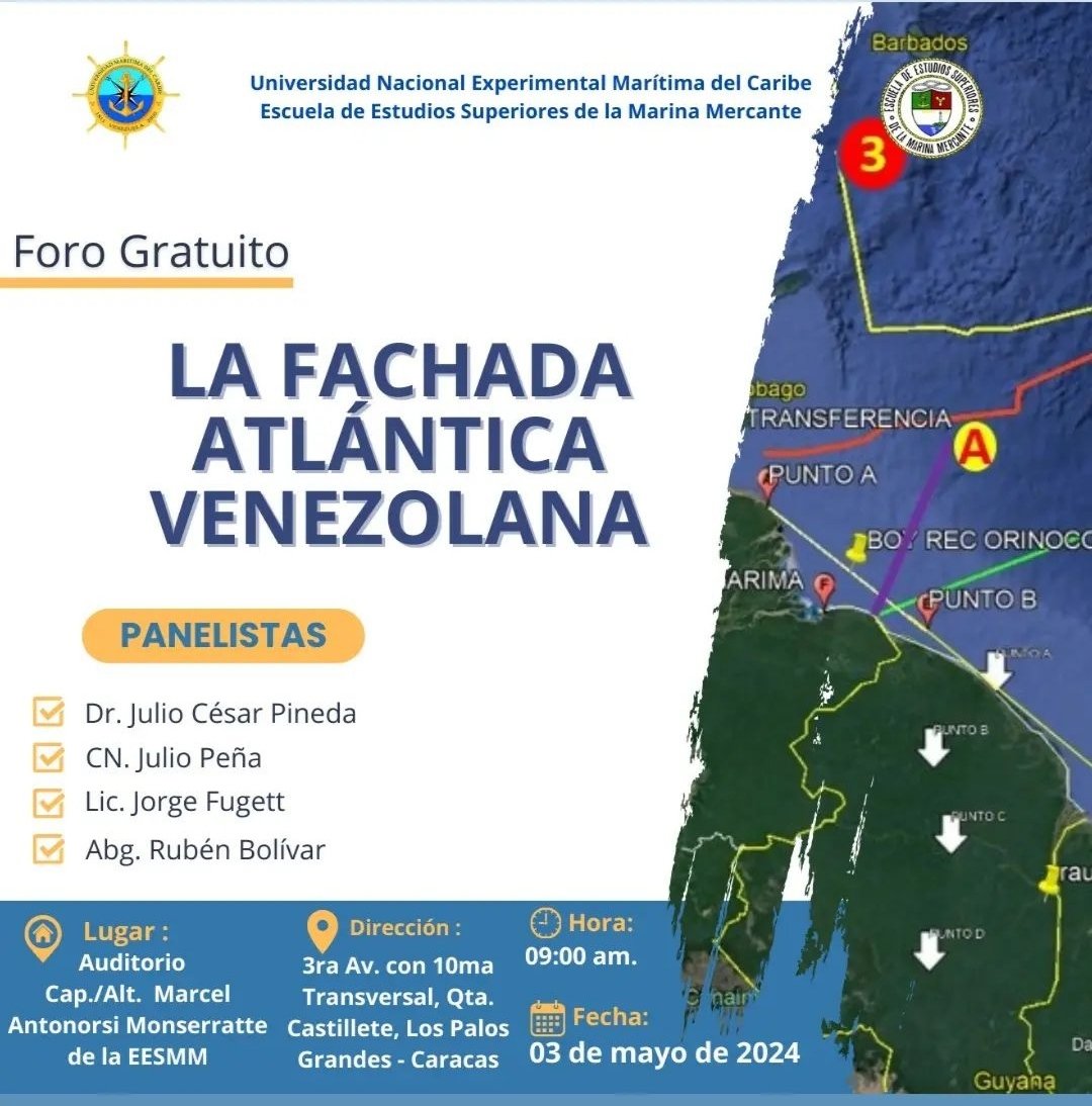 Nos vemos este #3May en dónde la Fundaumb y la UMC ofrecerán un foro sobre la importancia de los derechos históricos de nuestro mar y sus implicaciones internacionales, titulado: 'Fachada Atlántica Venezolana' con la participación de #MiMapa y otros destacados ponentes
Lugar:…