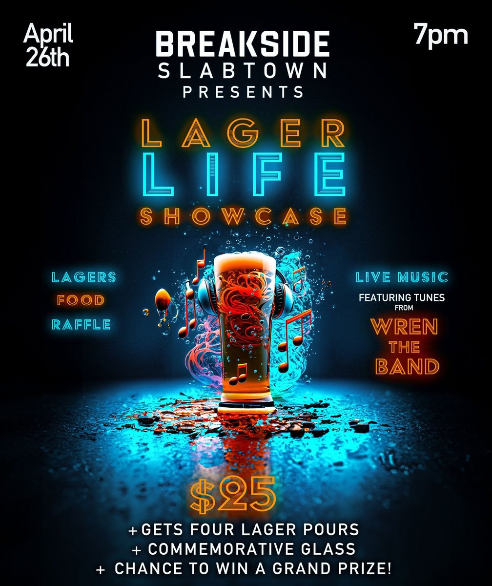 Come by Breakside Slabtown on Friday to sample through 8 different lagers during the brewery's Lager Life Showcase. In addition to the tasty lagers, there will be live music, food and raffles! Link: brewpublic.com/beer-events/br…