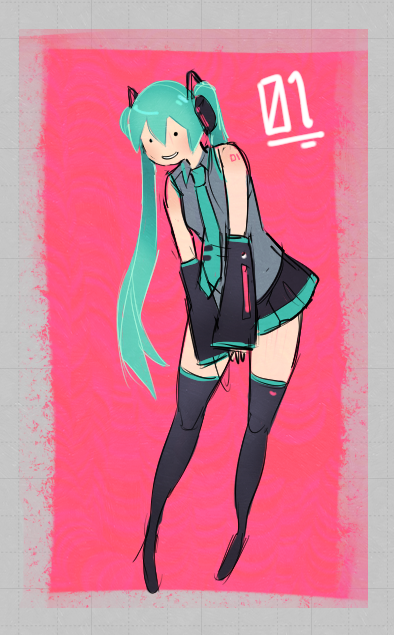 初音ミク 「miku miku :3 」|kel ☀️ looking for work!のイラスト
