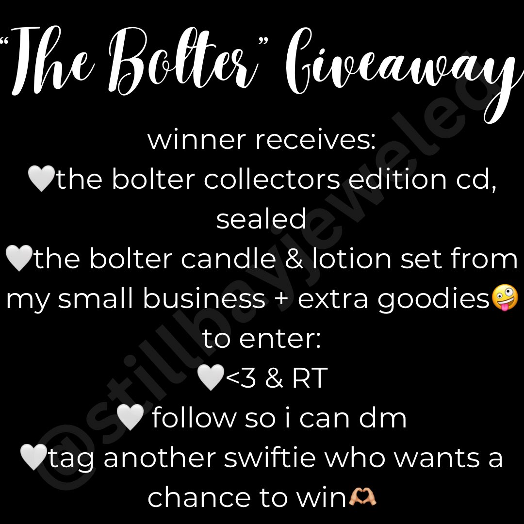 🤍🩶🖤THE BOLTER COLLECTORS EDITION GIVEAWAY🖤🩶🤍
🤍CD IS NEW AND COMPLETELY SEALED, i used my personal for flat lay pics:)
🤍!open internationally-no shipping charges!
🤍ending a week from today, May 1
🤍how to enter below🫶🏼