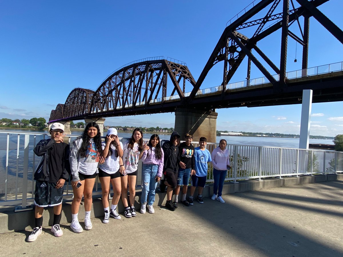 Education Day at The Louisville Bats and the Big Four Bridge.  7th grade had a great day in the middle. <a href="/mcmspartans/">@MCMSpartans</a>