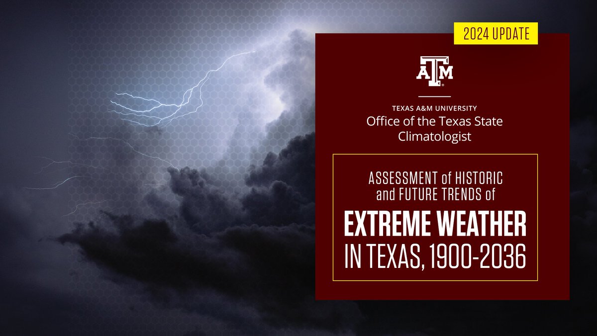 On Tuesday, the @HoustonChron highlighted the new Texas report by @TAMU_ATMO's Dr. John Nielsen-Gammon and @Texas2036 that is forecasting an acceleration in extreme weather in Texas over the next 12 years. Read more: chron.com/weather/articl…
