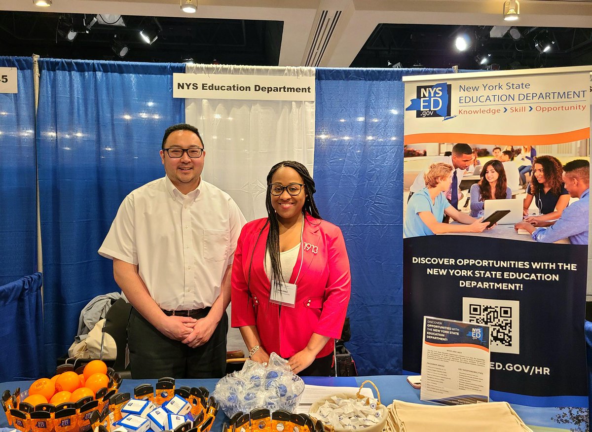 Earlier this month, Joyell Gibbs and Stephen Quickenton represented the NYS Education Department (NYSED) at the Dr. Martin Luther King, Jr. Career Fair in Albany, reinforcing NYSED's commitment to fostering career opportunities and diversity in the workforce. @NYS_OGS @NYSLabor