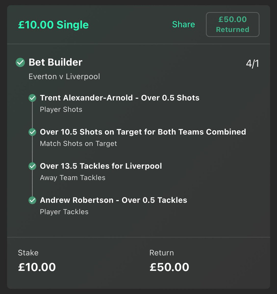 ValueBetSpotter's tweet image. 😍😍😍 4/1 ALL PAID OUT!!!!!!!!

🏠 FULL HOUSE BABY!!!!!

✅ Everton vs Liverpool? Smashed it! 

LIKE ❤️ IF YOU WERE ON THIS BET!