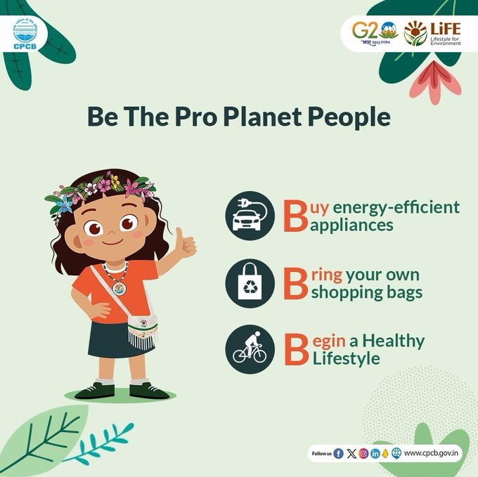 Let’s promote sustainable living and become pro-planet people. 🌏 #MissionLiFE #ChooseLiFE @wc_railway @BhopalDivision @drmjabalpur