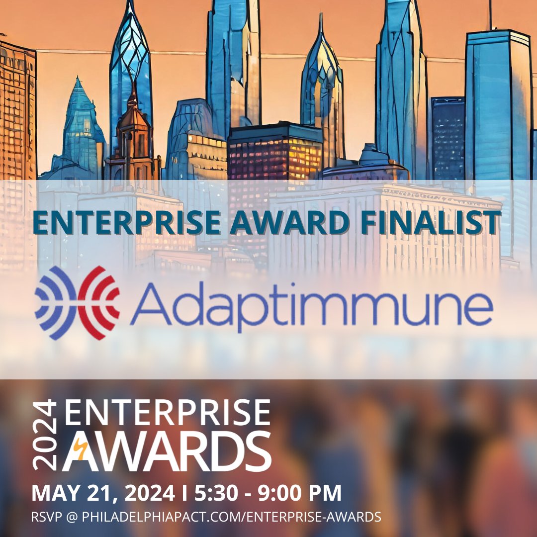 Cell therapy company @Adaptimmune is a finalist in the Life Sciences & Healthcare Emerging category at the 2024 PACT Enterprise Awards. Explore their work: bit.ly/44aRhAV Join us for the 5/21 event on! Secure your spot by RSVPing here: bit.ly/4d9I67R