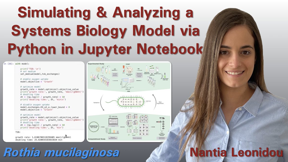 How to run a computer model of a bacterium and perform the analysis? Nantia Leonidou explains all the steps in this informative video based on our latest publication with Aurélie Crabbé, Lisa Ostyn, and Tom Coenye on 𝘙𝘰𝘵𝘩𝘪𝘢 𝘮𝘶𝘤𝘪𝘭𝘢𝘨𝘪𝘯𝘰𝘴𝘢. youtu.be/Mcgov5H1kq0?si…