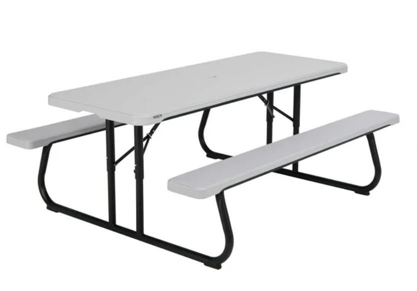 Get ready for bbq's and lots of outside fun!  Lifetime 6 ft Classic Folding Picnic Table, Gray, $288, geni.us/VifD via walmart #ad #picnictable #foldingtable #6feettable #outdoordining #familypicnic #walmartfind #bbqseason
