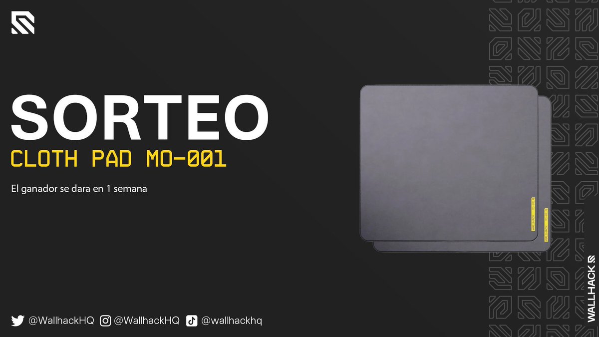 xKatlyne's tweet photo. 🎁 SORTEO CLOTH PAD MO-001 🎁

- Seguir a @WALLHACK_LATAM y a @xKatlyne 
- Dar RT y Like al tweet - Etiquetar una persona

Mucha suerte 👻👻 https://t.co/Sjw8sMG8yx